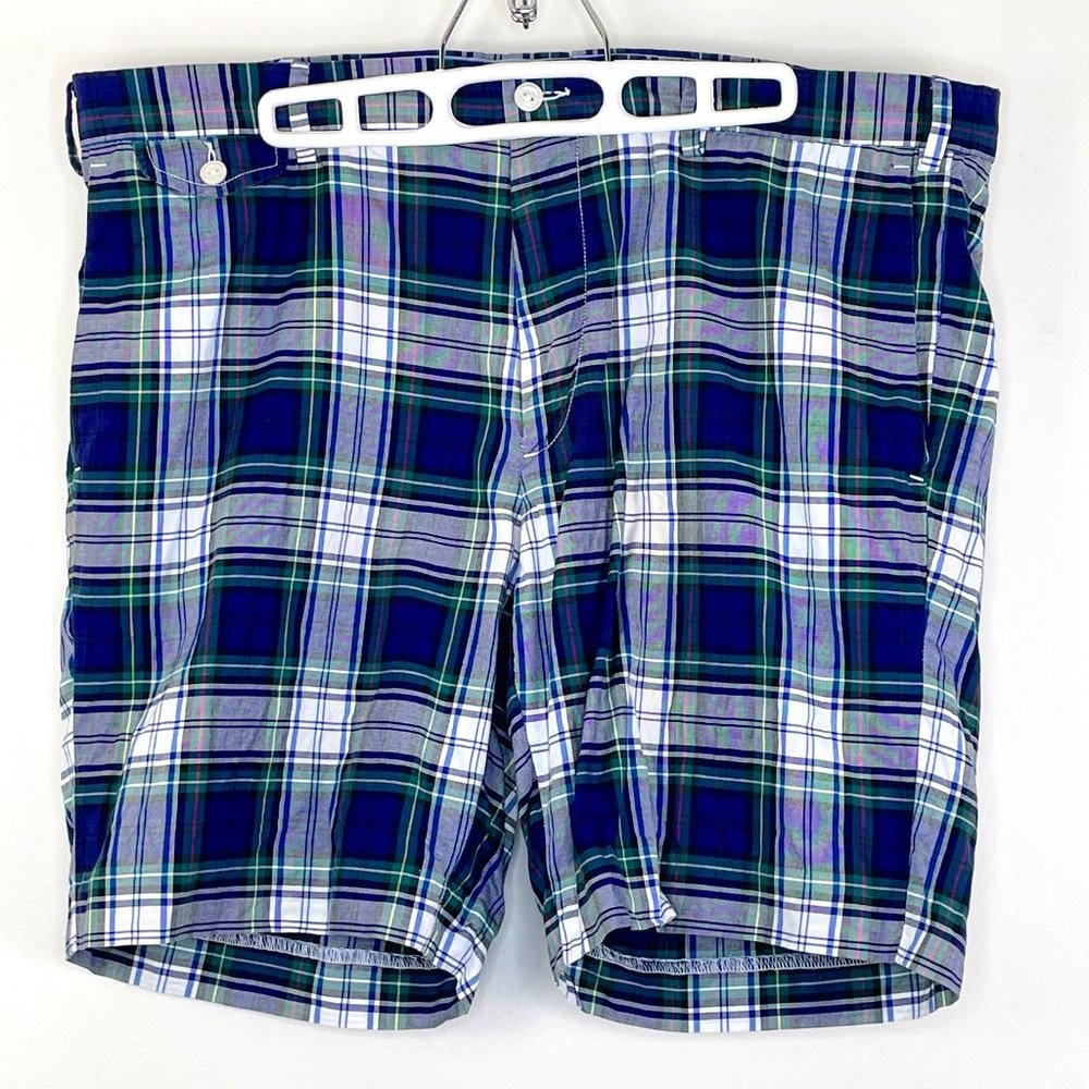 Vintage Polo by Ralph Lauren 100% Cotton Slim GI Git Plaid Short Size. 38